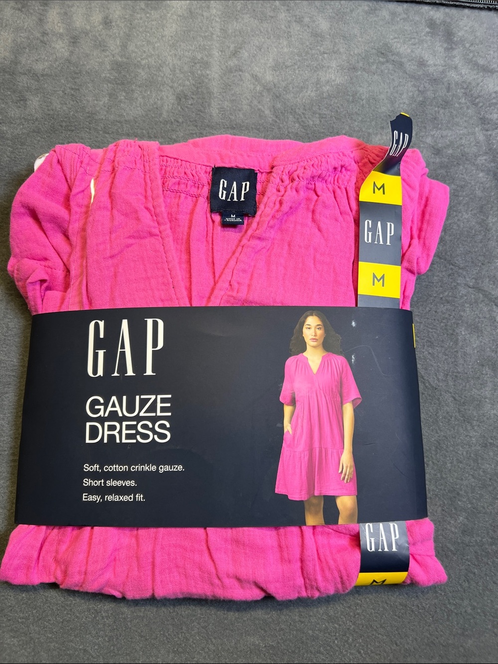 GAP Hot Pink Gauze Dress - M